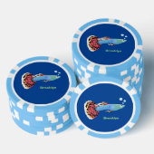 Cartoon van fancy guppy tropische vissoorten poker chips (Opstapeling)