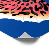 Cartoon van fancy guppy tropische vissoorten poster (Hoek)