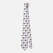 Cartoon van fancy guppy tropische vissoorten stropdas (Voorkant)