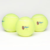 Cartoon van fancy guppy tropische vissoorten tennisballen (Multi)
