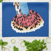 Cartoon van fancy guppy tropische vissoorten theedoek (Gevouwen)