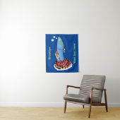 Cartoon van fancy guppy tropische vissoorten wandkleed (In situ)