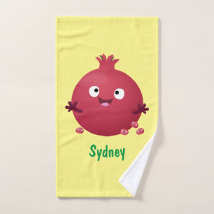 Cartoon van fijne granaatappels bad handdoek