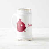 Cartoon van fijne granaatappels bierpul (Voorkant links)