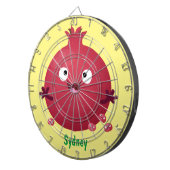Cartoon van fijne granaatappels dartbord (Voorkant Rechts)