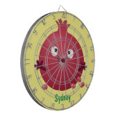 Cartoon van fijne granaatappels dartbord (Voorkant Links)