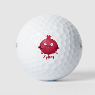 Cartoon van fijne granaatappels golfballen