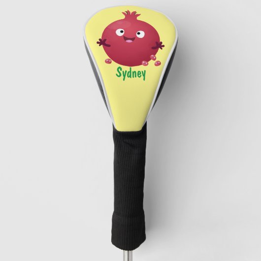 Cartoon van fijne granaatappels golfheadcover (Voorkant)