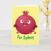 Cartoon van fijne granaatappels kaart (Gele Bloem)