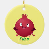 Cartoon van fijne granaatappels keramisch ornament (Achterkant)