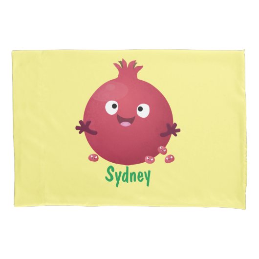 Cartoon van fijne granaatappels kussensloop (Voorkant)