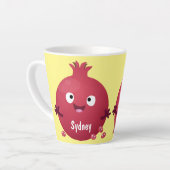 Cartoon van fijne granaatappels latte mok (Linkerhoek)