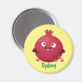 Cartoon van fijne granaatappels magneet (Voorkant / Achterkant)