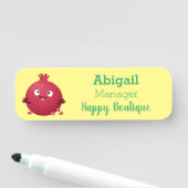 Cartoon van fijne granaatappels naamplaatje (In situ)