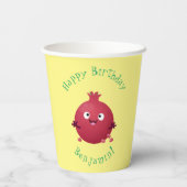 Cartoon van fijne granaatappels papieren bekers (Achterkant)