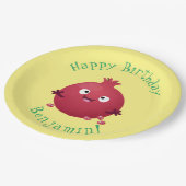 Cartoon van fijne granaatappels papieren bordje (Gekanteld)