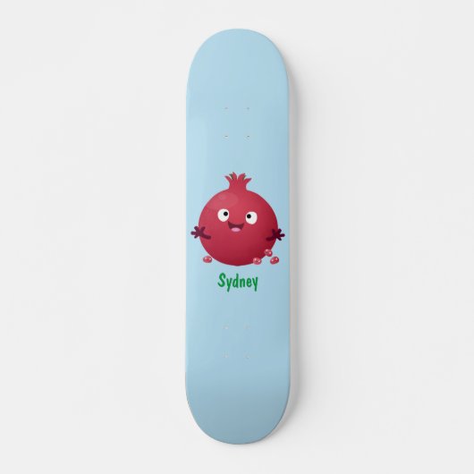 Cartoon van fijne granaatappels persoonlijk skateboard (Voorkant)