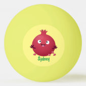 Cartoon van fijne granaatappels pingpongbal (Achterkant)