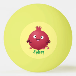 Cartoon van fijne granaatappels pingpongbal
