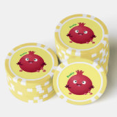 Cartoon van fijne granaatappels poker chips (Opstapeling)
