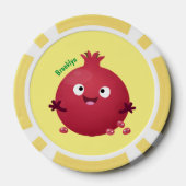Cartoon van fijne granaatappels poker chips (Achterkant)