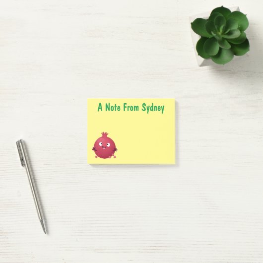 Cartoon van fijne granaatappels post-it® notes (Kantoor)