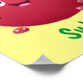 Cartoon van fijne granaatappels poster (Hoek)