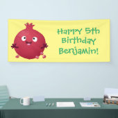 Cartoon van fijne granaatappels spandoek (Beurs)