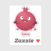 Cartoon van fijne granaatappels sticker (Vel)