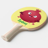 Cartoon van fijne granaatappels tafeltennisbatje (Voorkant Gekanteld)