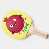 Cartoon van fijne granaatappels tafeltennisbatje (Zijkant)