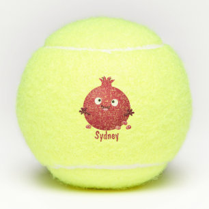 Cartoon van fijne granaatappels tennisballen