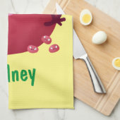 Cartoon van fijne granaatappels theedoek (Quarter Fold)