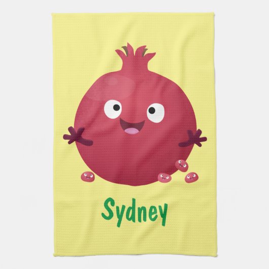 Cartoon van fijne granaatappels theedoek (Verticaal)