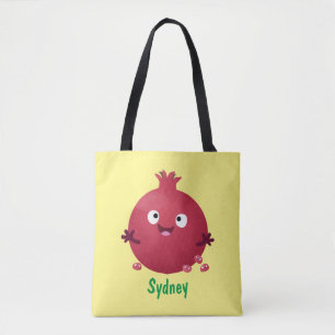 Cartoon van fijne granaatappels tote bag