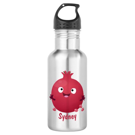Cartoon van fijne granaatappels waterfles (Voorkant)