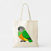 Cartoon van fluffy senegal tote bag (Achterkant)
