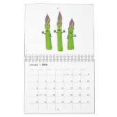 Cartoon van fruit, groenten en plant kalender (Jan 2026)