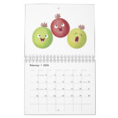 Cartoon van fruit, groenten en plant kalender (Feb 2026)