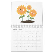 Cartoon van fruit, groenten en plant kalender (Jan 2026)