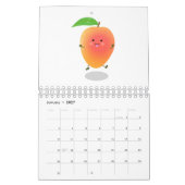 Cartoon van fruit, groenten en plant kalender (Jan 2027)