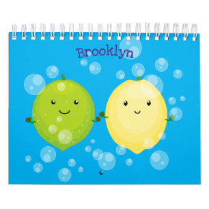 Cartoon van fruit, groenten en plant kalender