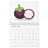Cartoon van fruit, groenten en plant kalender (Feb 2026)