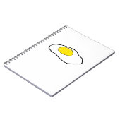 Cartoon van gevriesdroogde eieren Zonnezijkant Notitieboek (Linkerzijde)