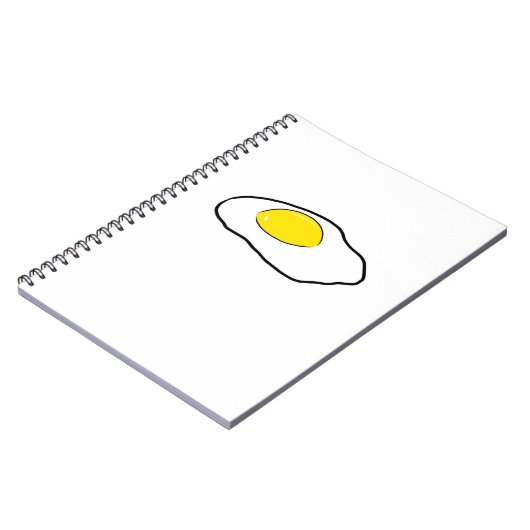 Cartoon van gevriesdroogde eieren Zonnezijkant Notitieboek (Linkerzijde)