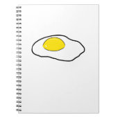Cartoon van gevriesdroogde eieren Zonnezijkant Notitieboek (Voorkant)