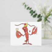 cartoon van grappige broodrooster briefkaart (Staand voorkant)