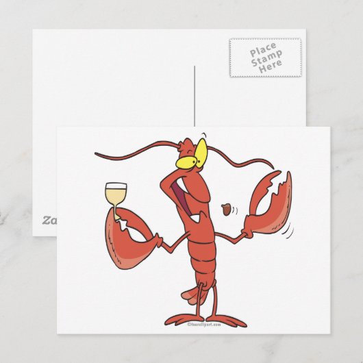 cartoon van grappige broodrooster briefkaart (Voorkant / Achterkant)