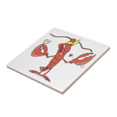 cartoon van grappige broodrooster tegeltje (Zijkant)