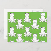 Cartoon van groene staartroep briefkaart (Voorkant / Achterkant)